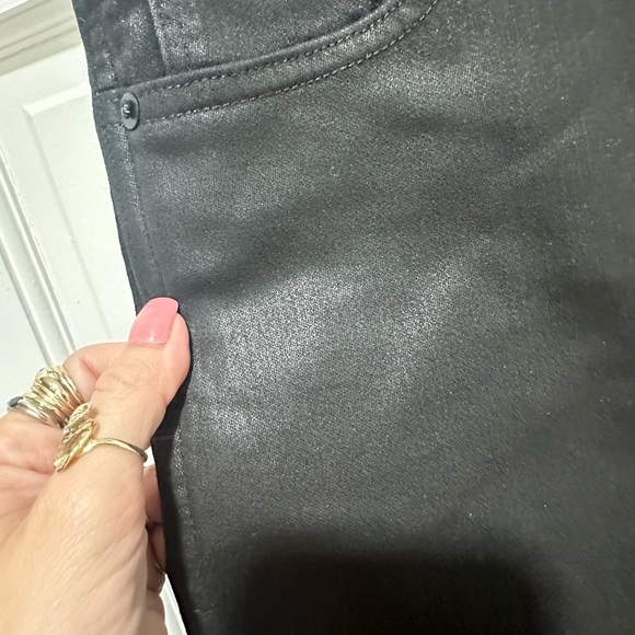 Madewell Stovepipe Jeans in True Black Wash: Coated Edition Size 27 EUC - Picture 5 of 5